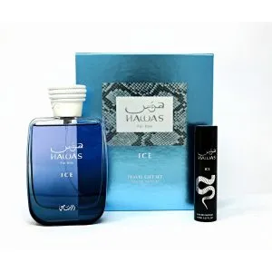 Rasasi Hawas Ice 2Pc Set 3.4 oz EDP + 8 ml EDP Mini